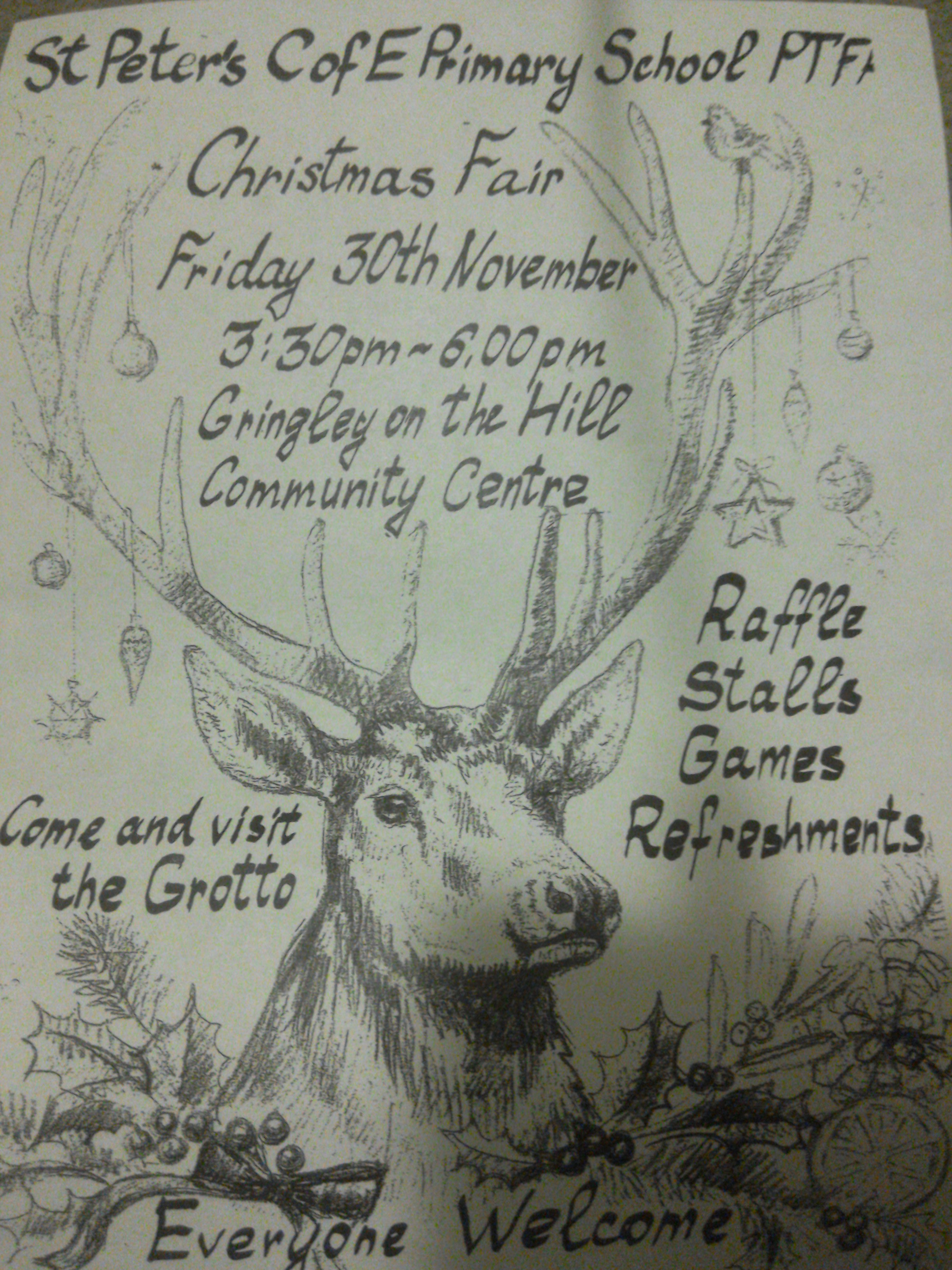 St. Peter's C of E school, Gringley on the hill, Christmas Fair. event.