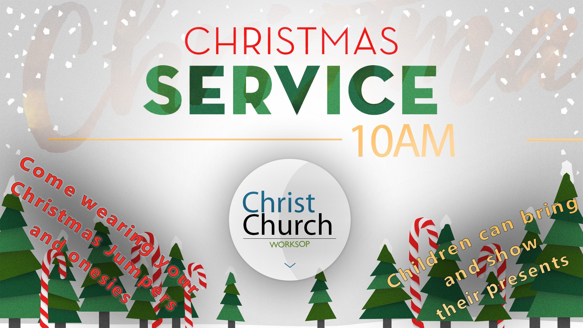 Christmas Jumper and Present Showing Service event.