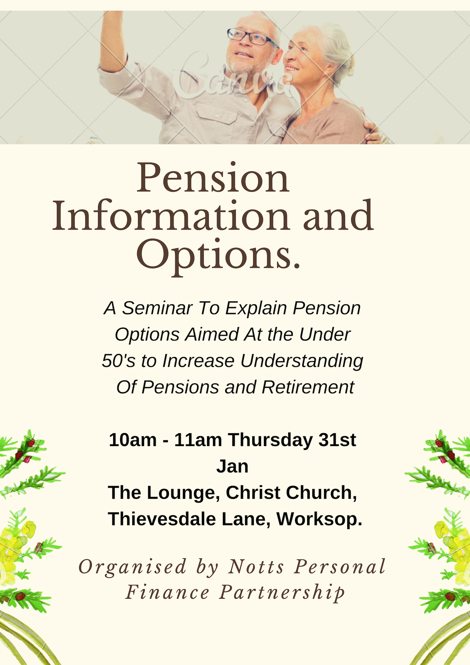 Pension Information and Options Seminar event.