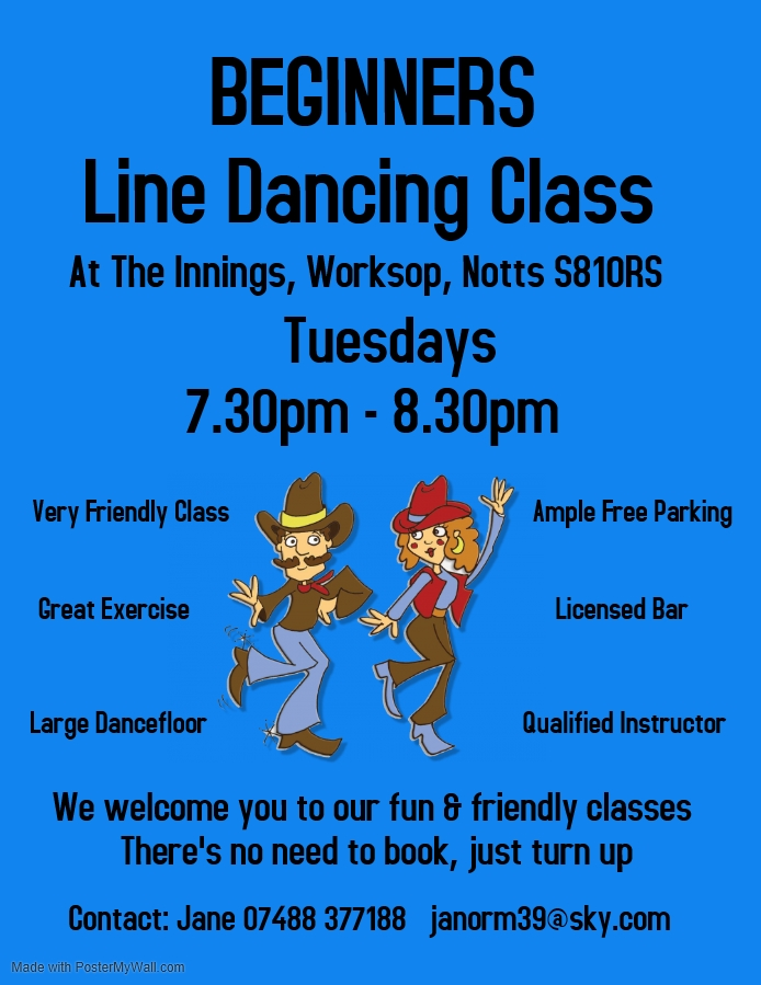 Beginners Line Dancing Class event.