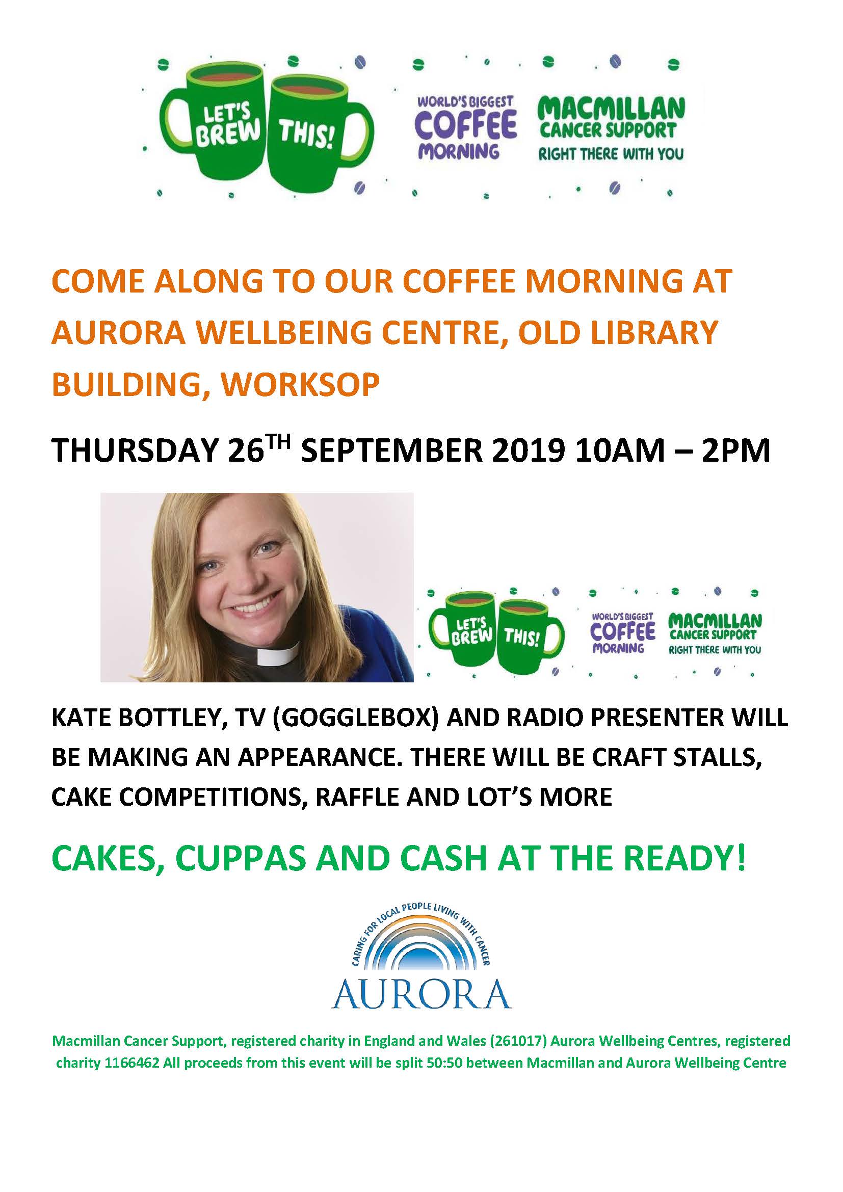 World's Biggest Coffee Morning event.