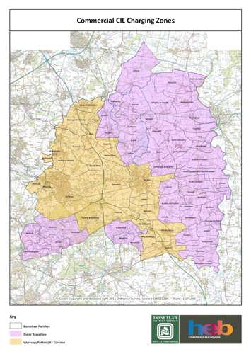 Map showing commercial CIL charging zones.