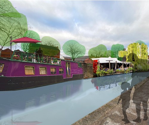 Worksop waterfront artist impression