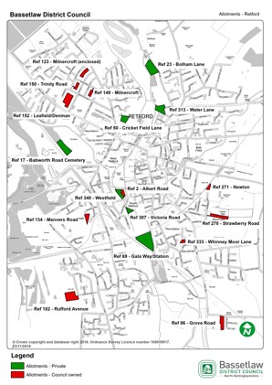 Retford allotment locations