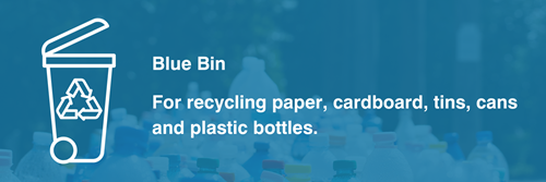Infographic explaining what can go in your blue recycling bin