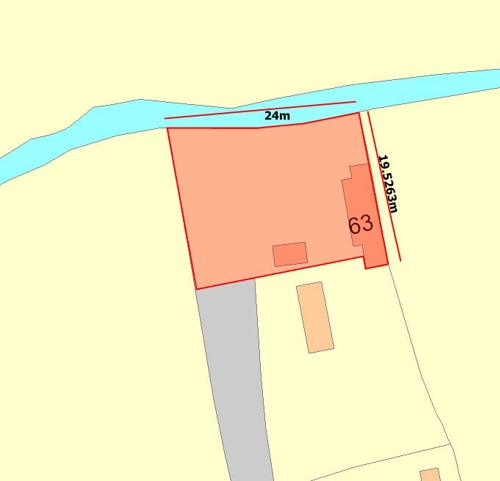 63 Lincoln Road, Tuxford outline map (close up)