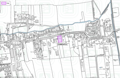 Map of Normanton-on-Trent showing developments where CIL monies have been collected from since adoption