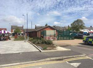 New Market Square and rear of the Police Station