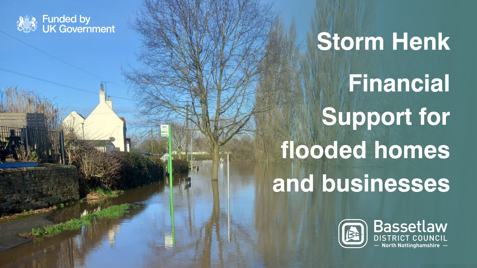 Storm Henk - Support for flood-hit homes and businesses