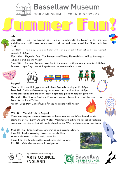 Summer Fun Poster - Bassetlaw Museum.