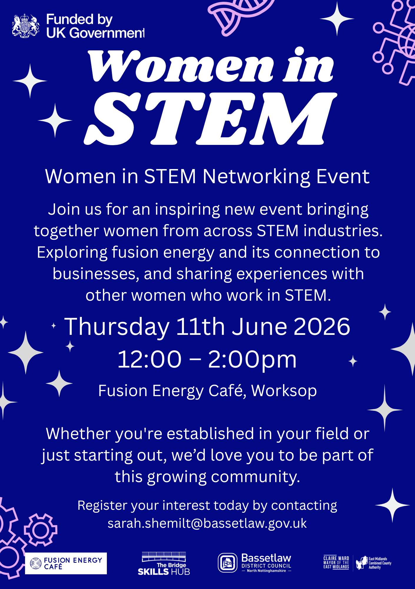 Women in STEM event poster.
