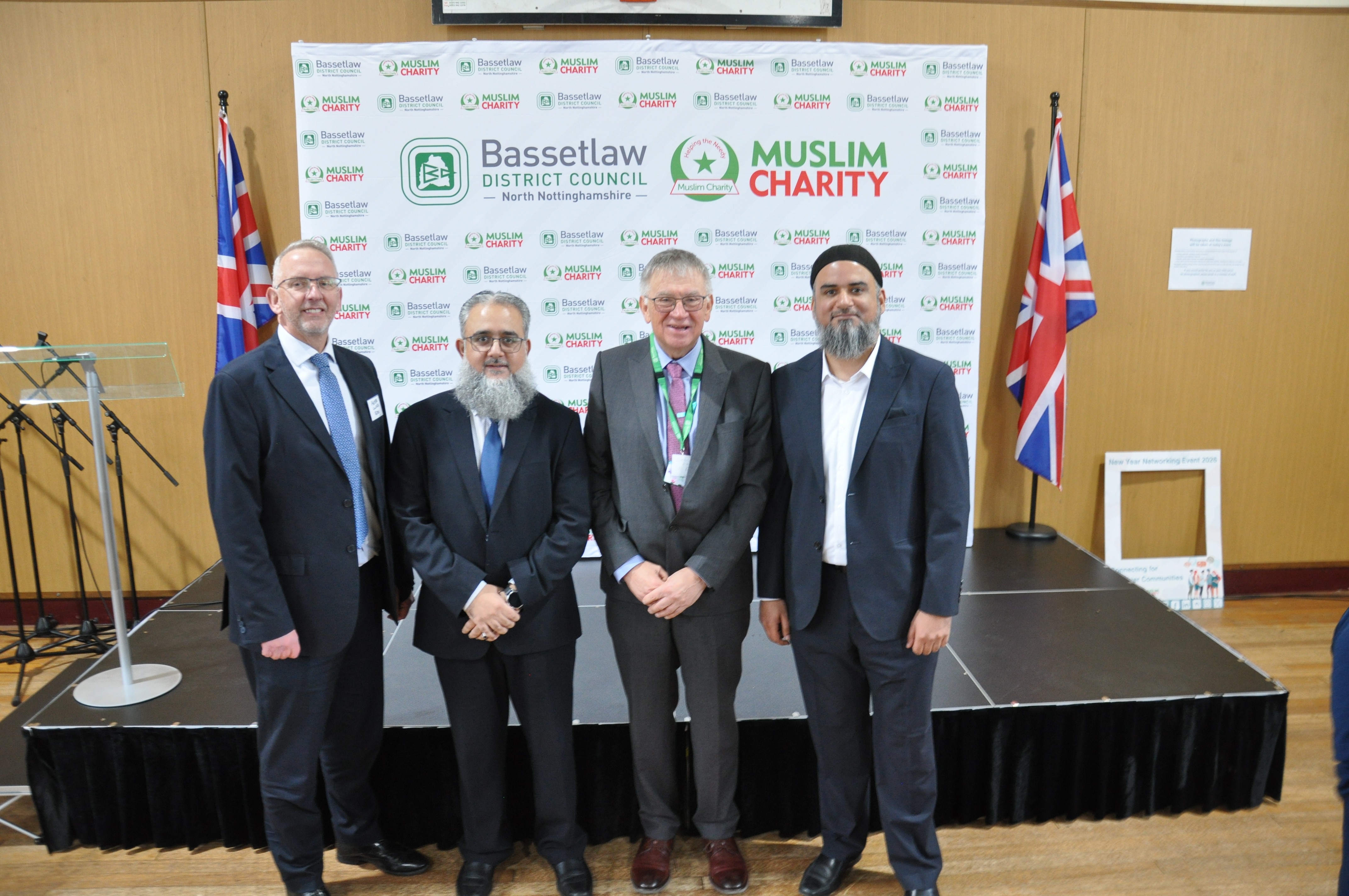Peter Clark, Bakhtyar H. Pirzada, Councillor Darrell Pulk, and Maroof Pirzada.
