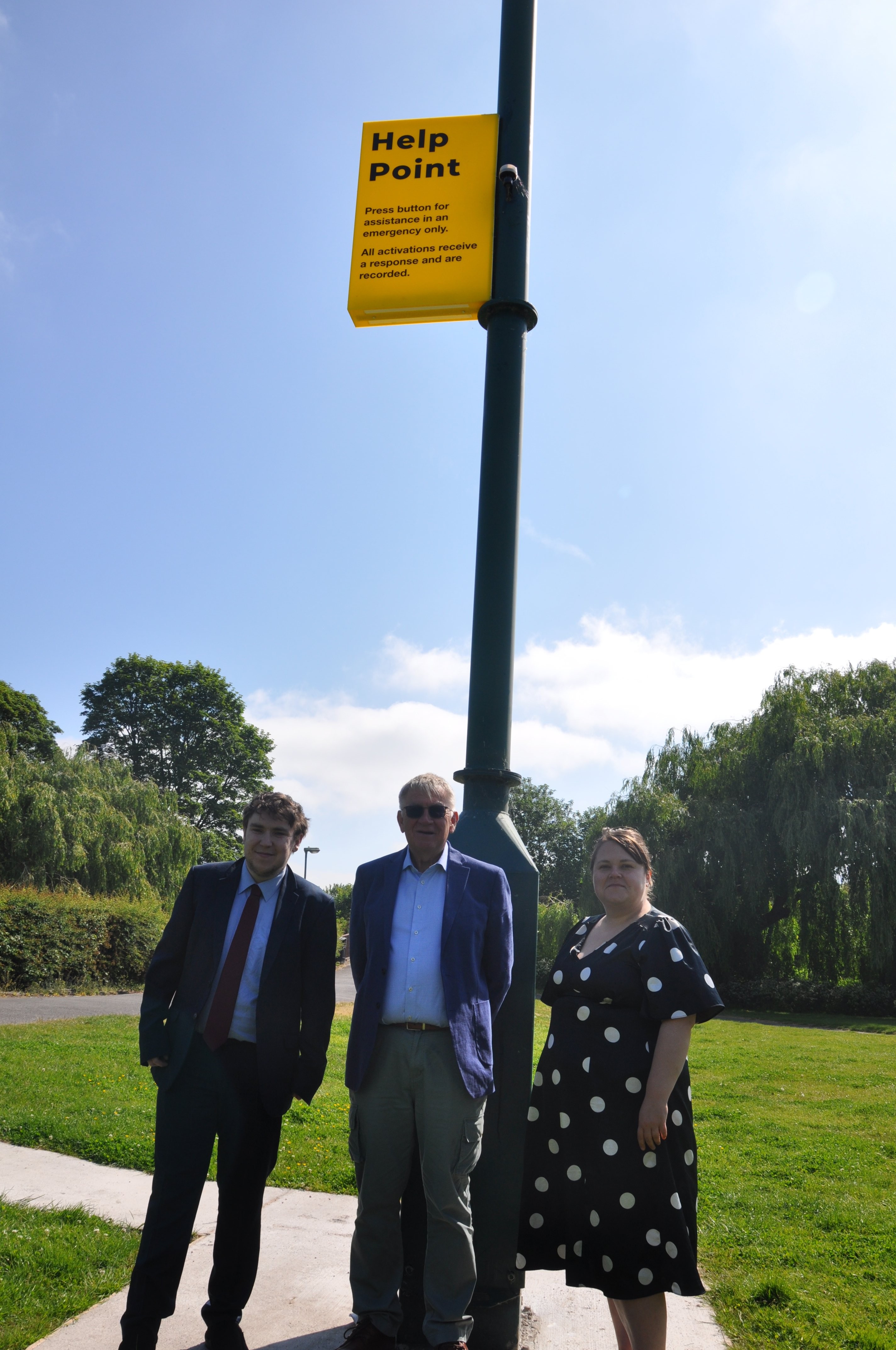 Pictured l-r: Cllr Malachi Carroll, Cllr Darrell Pulk, Cabinet Member for Neighbourhoods, Cllr Harriet Digby
