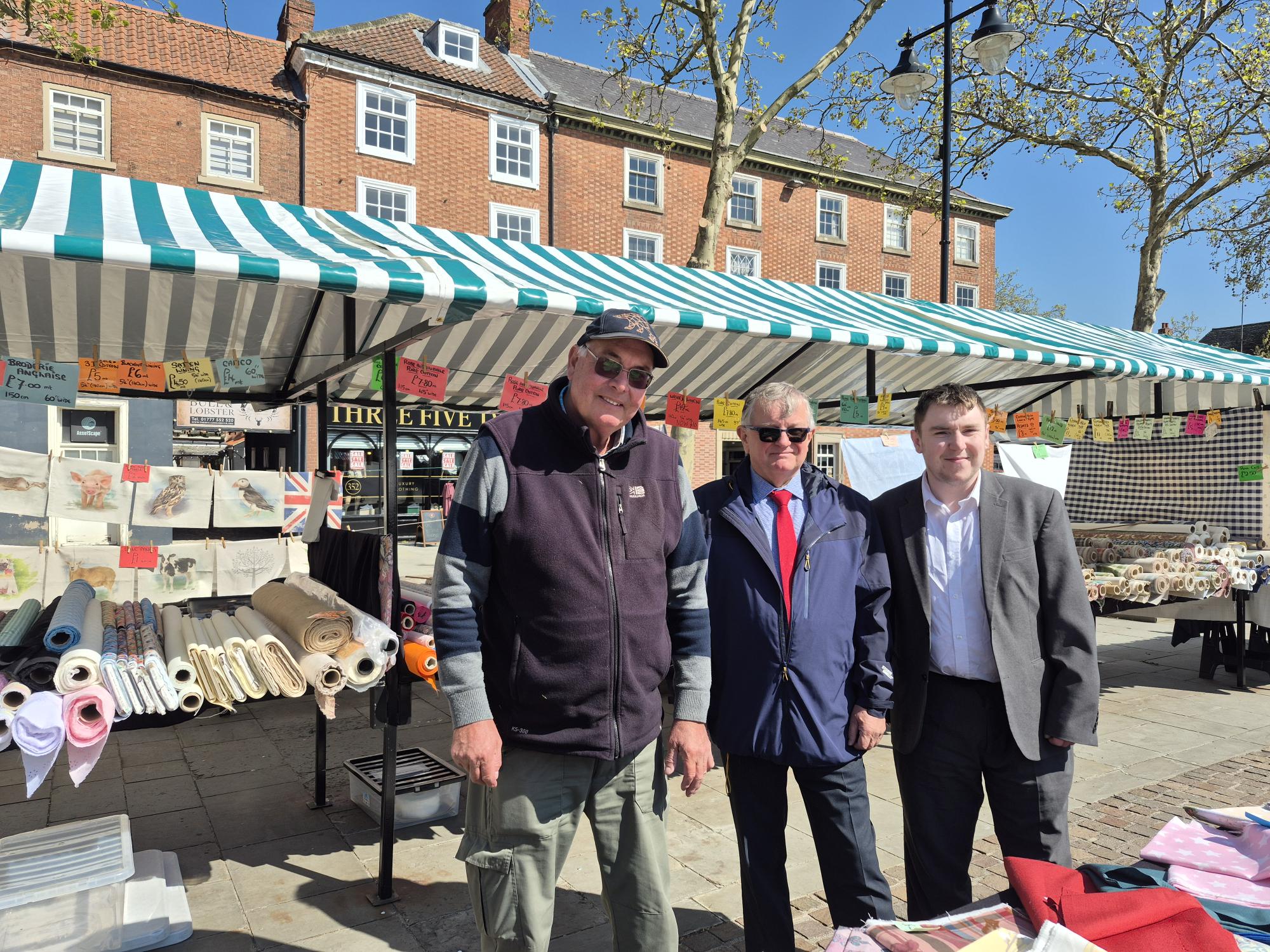 Pictured l-r Tim Fieldhouse, Cllr Steve Scotthorne, Cabinet Member for Identity, Planning and Place and Cllr Malachi Carroll
