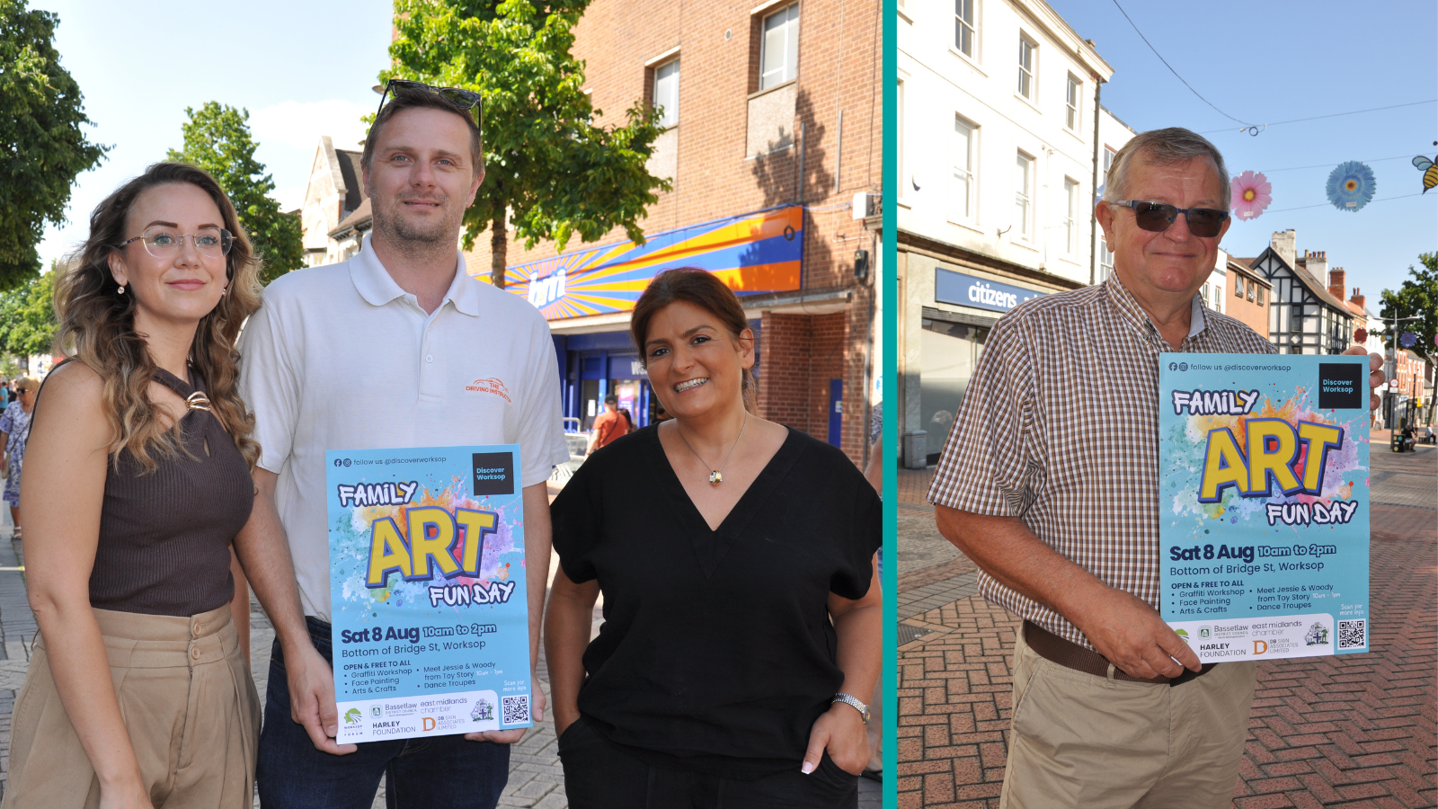 Cllr Steve Scotthorne and members of the Discover Worksop Working Group.