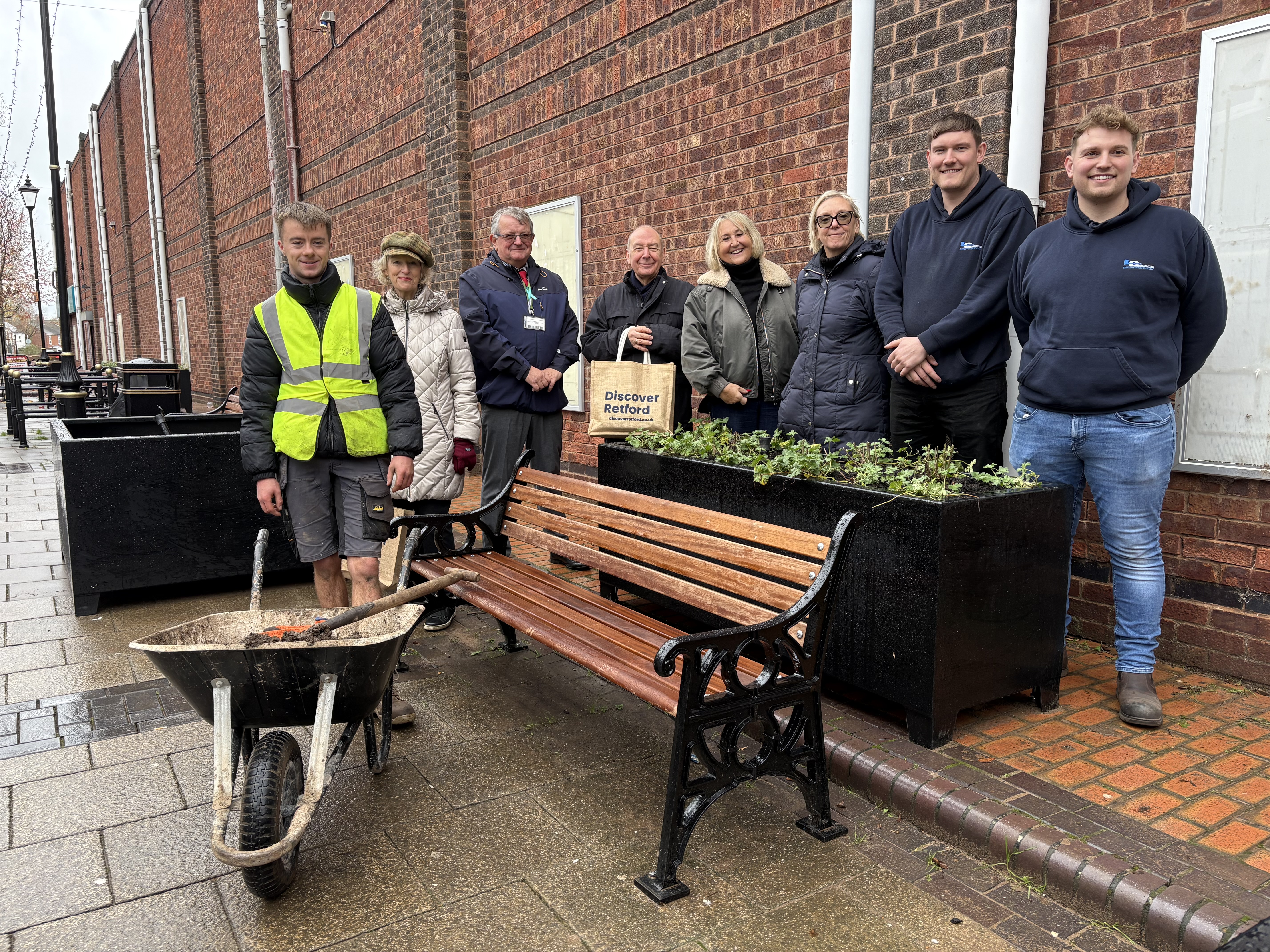 Members of the Retford Town Centre Partnership Board and contractors