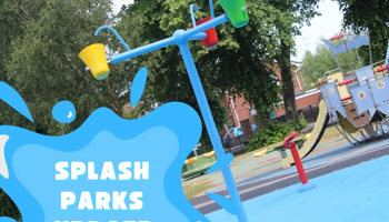 Splash park at The Canch in Worksop.