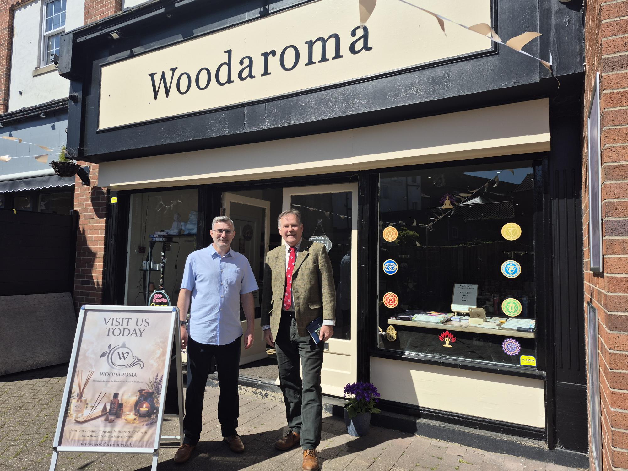 Cllr Charles Adams and Jason Davies