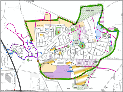 Map showing The Harworth Wheel.